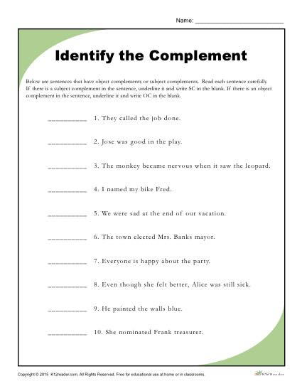 31 Subject Complement Worksheet With Answers Support Worksheet
