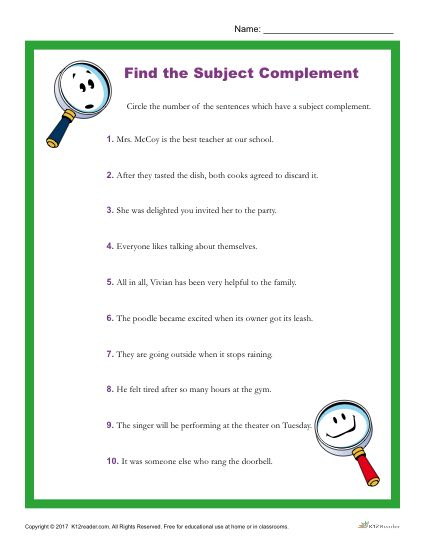 31 Subject Complement Worksheet With Answers Support Worksheet