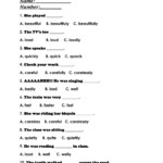 6th Grade Noun Verb Adjective Adverb Worksheet With Answers