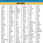 700 Sensory Words To Improve Your Writing In English 7ESL