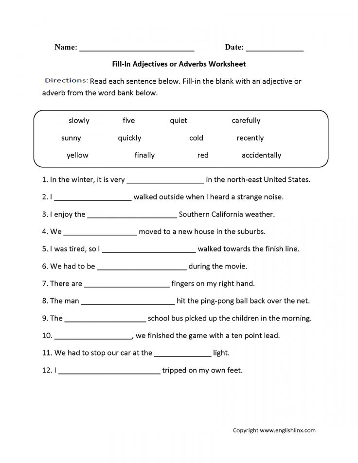 9 6Th Grade Adjectives And Adverbs Worksheet Adverbs Worksheet 