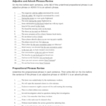 Adjective And Adverb Phrase Worksheet Free Printable Adjectives