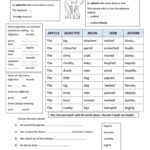 Adjective And Adverb Worksheet