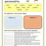 Adjective Of Personality Worksheet Free ESL Printable Worksheets Made