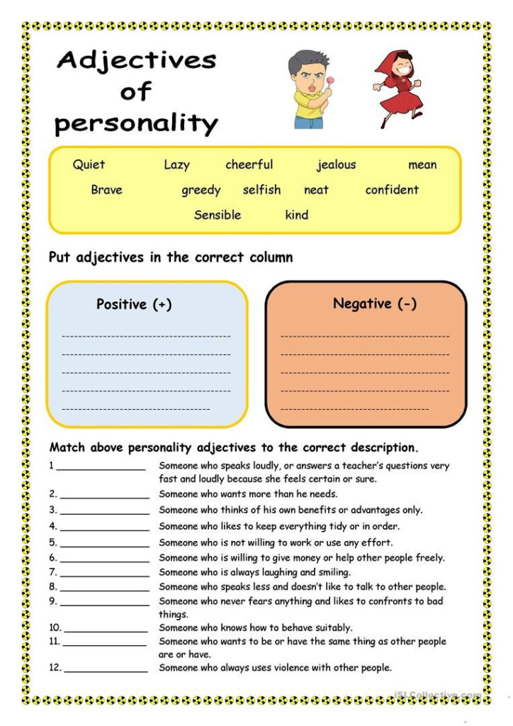 Adjective Of Personality Worksheet Free ESL Printable Worksheets Made 