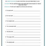 Adjective Phrases Worksheets ReadingVine