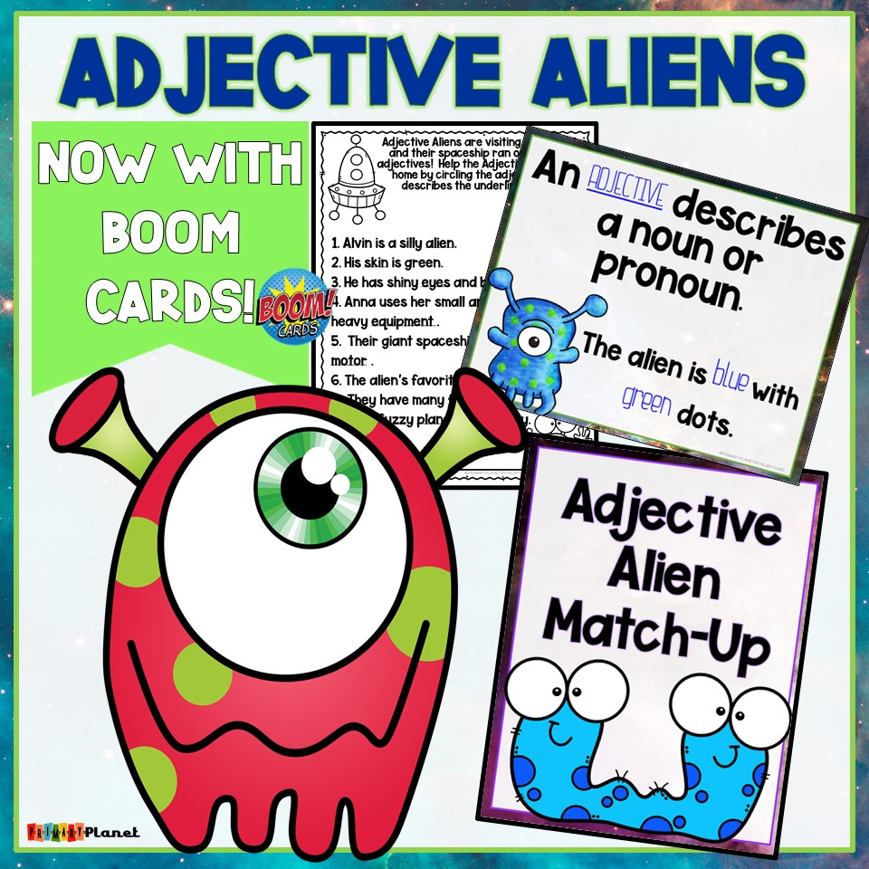 Adjective Worksheets And Fun Adjective Games Adjective Aliens 