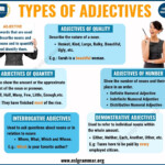 Adjectives 5 Types Of Adjectives With Definition Useful Examples