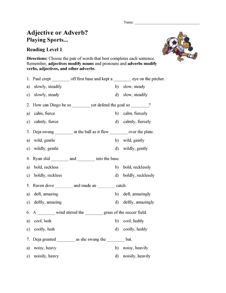 Adjectives And Adverbs Worksheet Printable Sheet Education