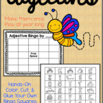 Adjectives Bingo Game Homeschool Reading Teaching Reading