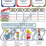 ADJECTIVES DEGREES OF COMPARISON ESL Worksheet By Evelinamaria