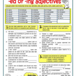 ADJECTIVES ENDING IN ED OR ING Worksheet Free ESL Printable