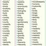Adjectives Ending In LY List In English English Grammar Here