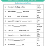 Adjectives Exercises With Answers Adjectives Exercises English