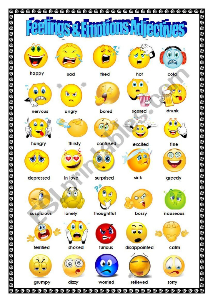 Adjectives Feelings And Emotions ESL Worksheet By YesYouCan 