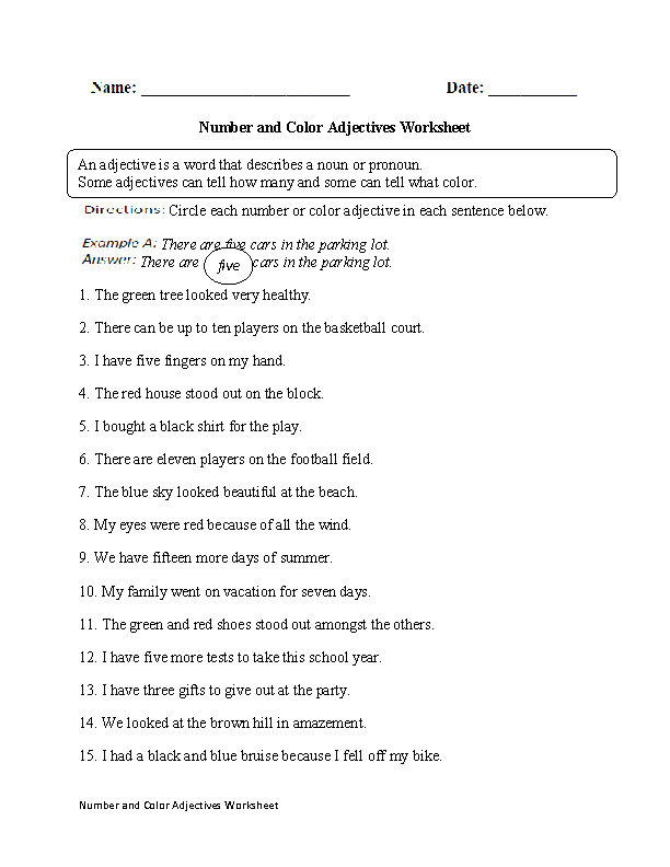 Adjectives Fifth Grade Grammar Worksheets For Grade 5 Canvas canvaskle