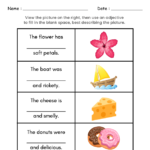 Adjectives For Kindergarten Worksheets Printable Kindergarten Worksheets