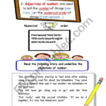 Adjectives Of Numbers ESL Worksheet By Fatensanad