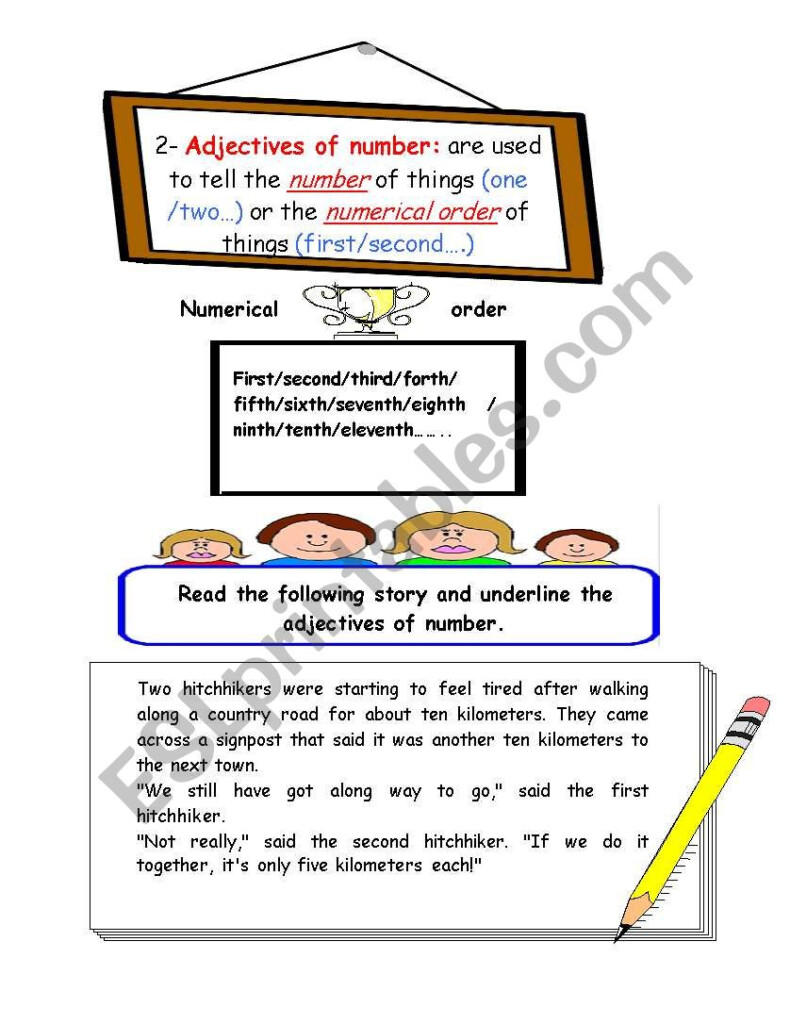 Adjectives Of Numbers ESL Worksheet By Fatensanad