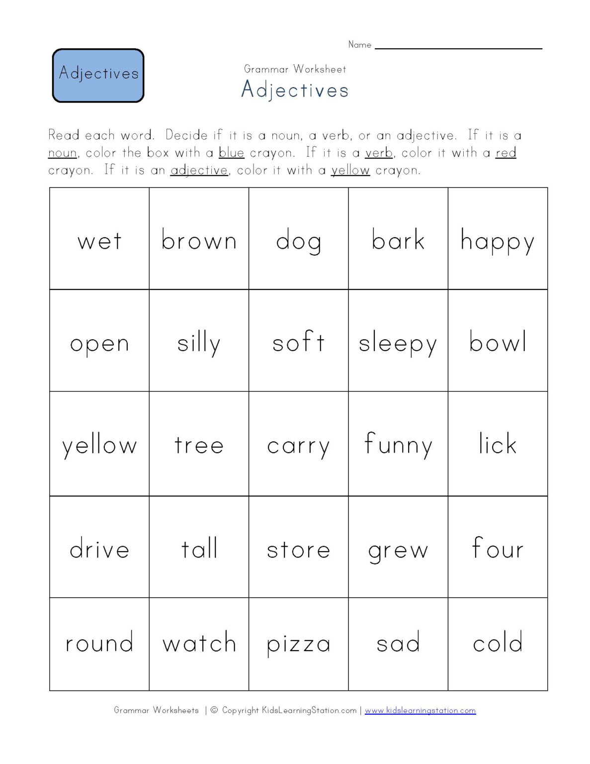 Adjectives Practice Worksheets Adjectiveworksheets Net