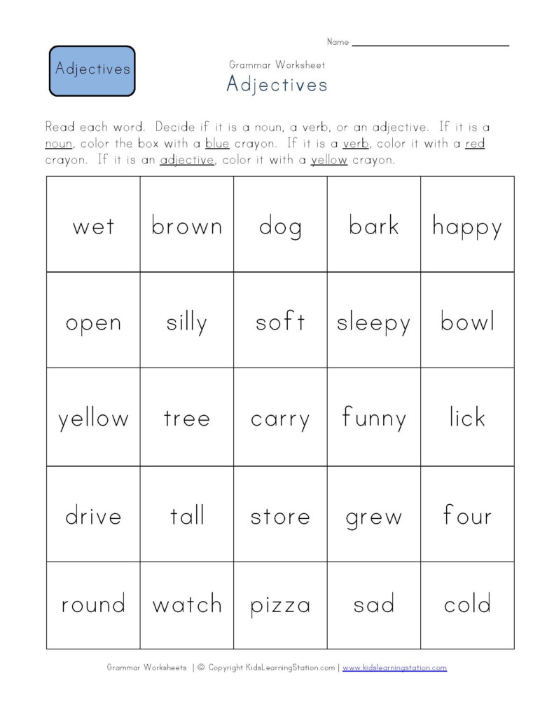 Adjectives Practice Worksheets