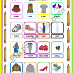 ADJECTIVES TO DESCRIBE CLOTHES PICTIONARY ESL Worksheet By Marlene010284