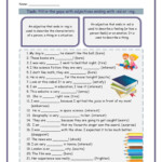 Adjectives With ed And ing English ESL Worksheets Pdf Doc
