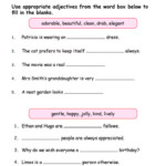 Adjectives Worksheet Grade 3 www grade1to6 Third Grade Grammar