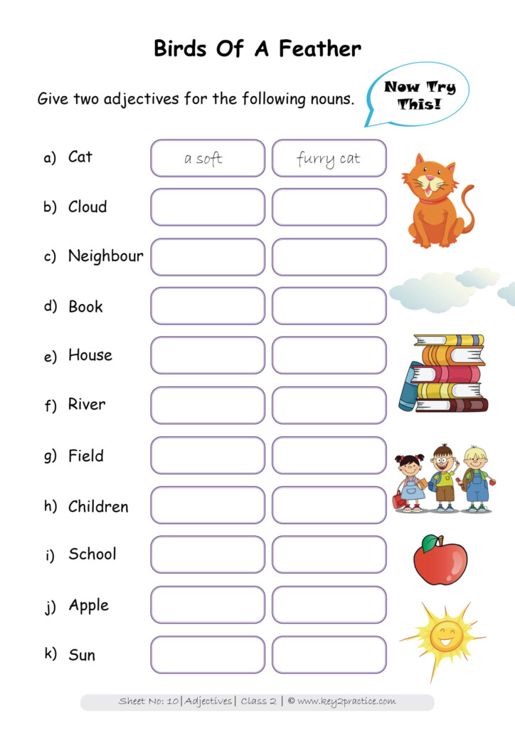 Adjectives Worksheets For Grade 2