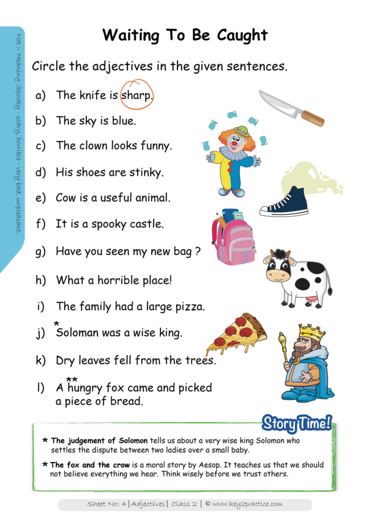 Adjectives Worksheets For Grade 2