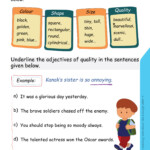 Adjectives Worksheets For Grade 5 With Answers Free Printable