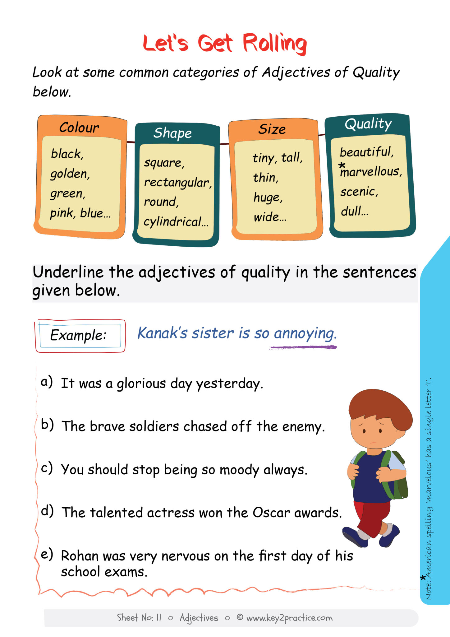 Adjectives Worksheets For Grade 5 With Answers Free Printable