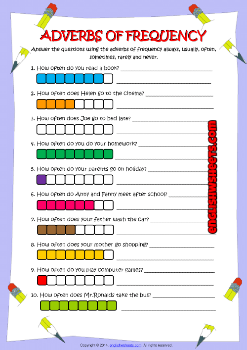 Adverb Of Intensity Worksheet With Answer Adverbs answer Key For