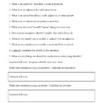 Adverbs And Adjectives Independent Study Activity Answers