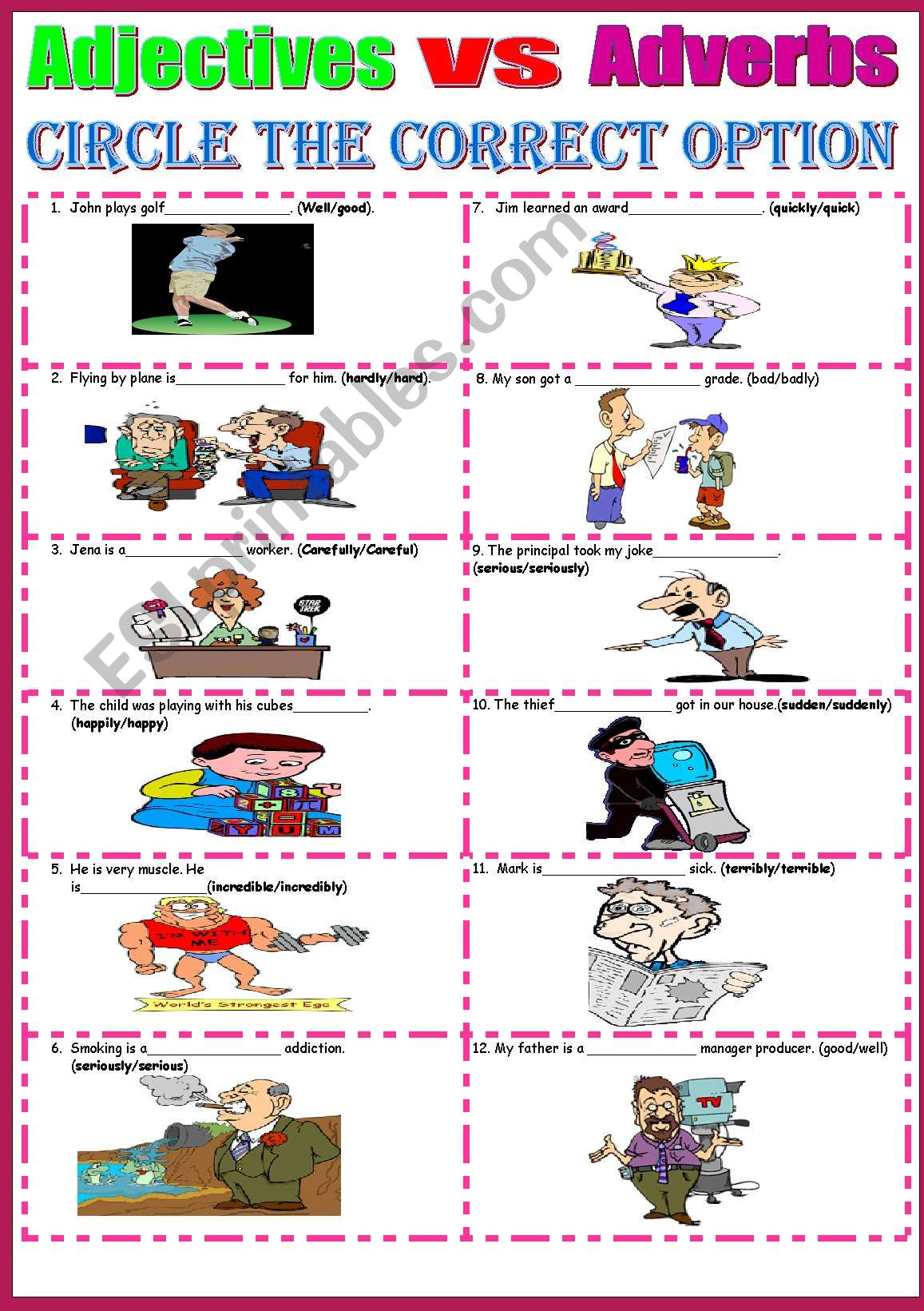 Adverbs Vs Adjectives ESL Worksheet By La Mente Maestra