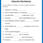 Adverbs worksheets for grade 4 Your Home Teacher