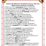 Attributive And Predicativ English ESL Worksheets Pdf Doc