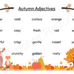 Autumn Word Mats Autumn Adjectives Nouns And Verbs Printable PDF