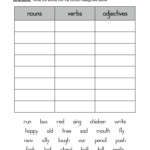 Classifying Nouns Verbs Or Adjectives Worksheet Have Fun Teaching