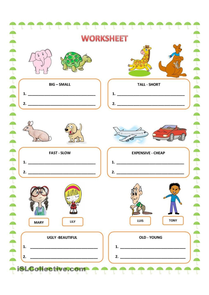 COMPARATIVE ADJECTIVES Adjective Worksheet Comparative Adjectives 