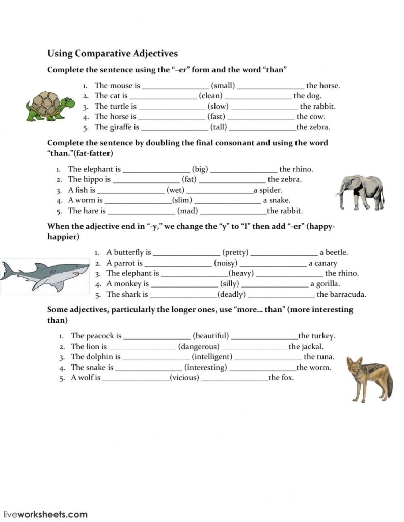 Comparatives And Superlatives Interactive And Downloadable Worksheet 