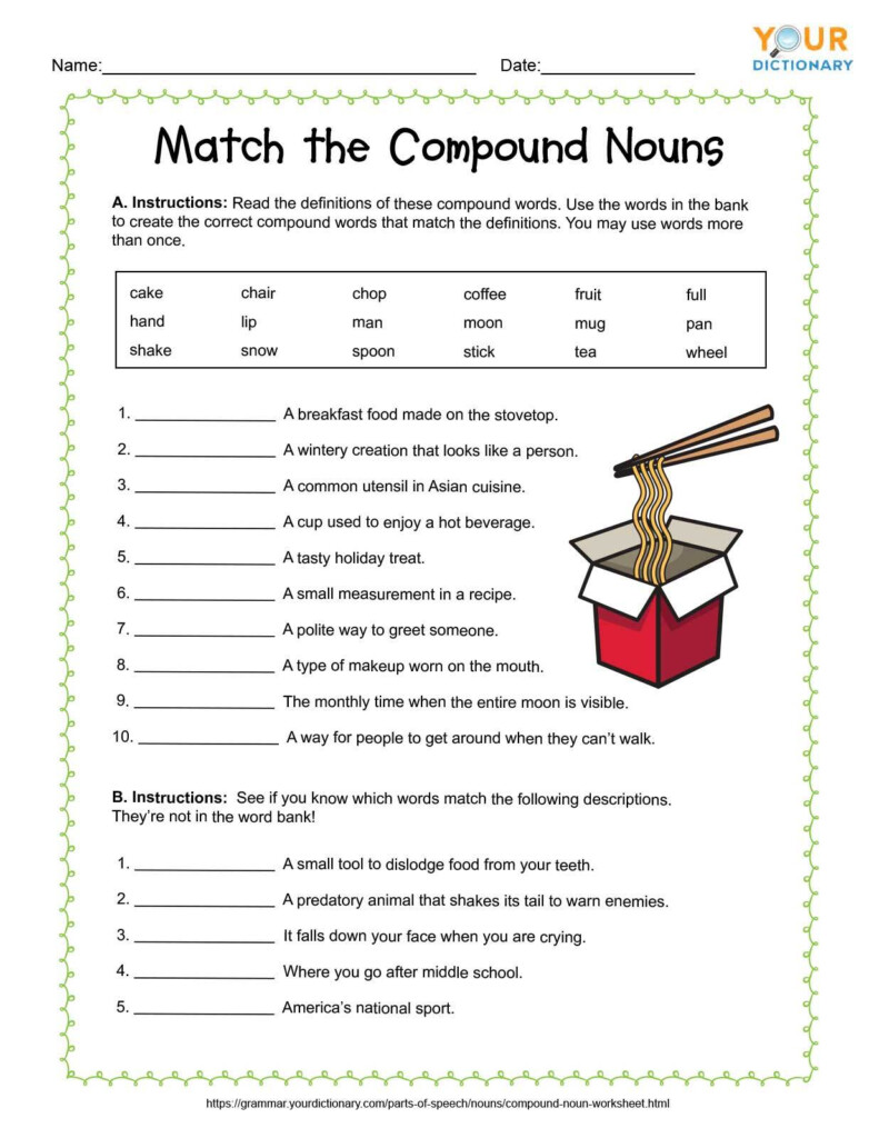 Compound Nouns Worksheets