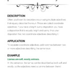 Coordinate Adjectives List Commas And Coordinating Adjectives