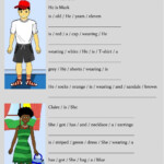 Describing Clothes Sentences Interactive Worksheet English