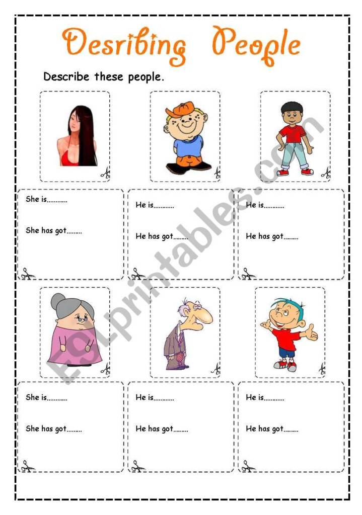 Describing People physical Appearance ESL Worksheet By Nergisumay