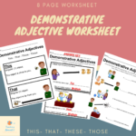 English Demonstrative Adjectives Worksheet Adjective Worksheet