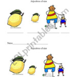 English Worksheets Adjectives Of Size