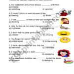 English Worksheets Participle Adjectives Worksheet