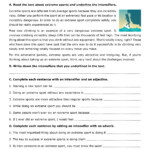 ESL Intensifiers Worksheet Reading And Writing Activity