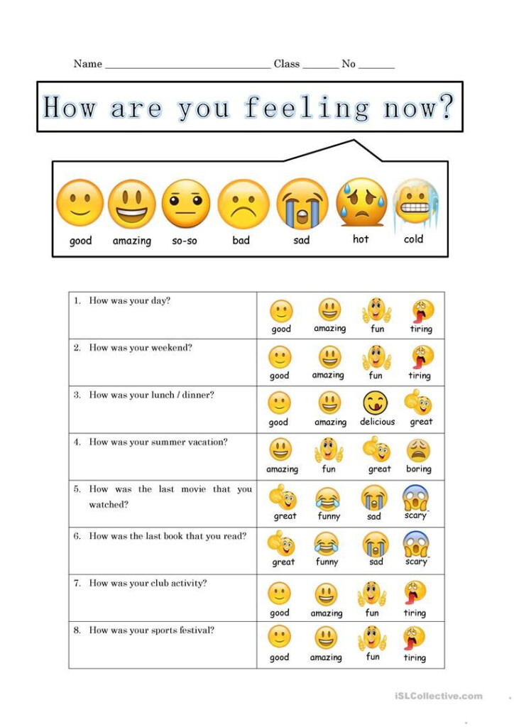 Feelings Or Emotions English ESL Worksheets For Distance Learning And 